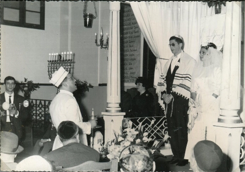 Mariage de Guy et Clarisse à la grande synagogue algérienne.